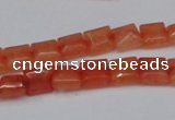 CCN585 15.5 inches 8*8mm square candy jade beads wholesale