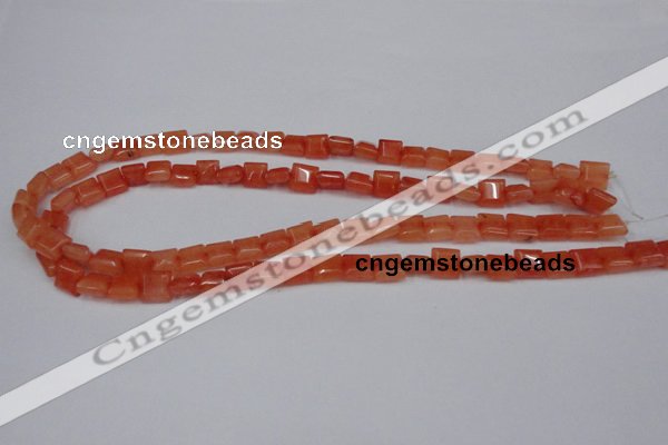 CCN585 15.5 inches 8*8mm square candy jade beads wholesale