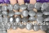 CCN5861 15 inches 15mm flat round candy jade beads Wholesale