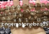 CCN5868 15 inches 15mm flat round candy jade beads Wholesale