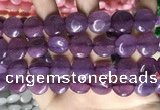 CCN5874 15 inches 15mm flat round candy jade beads Wholesale