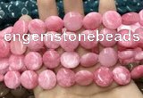 CCN5880 15 inches 15mm flat round candy jade beads Wholesale