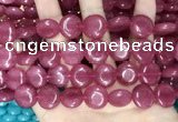 CCN5883 15 inches 15mm flat round candy jade beads Wholesale