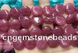 CCN5884 15 inches 15mm flat round candy jade beads Wholesale