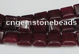 CCN589 15.5 inches 10*10mm square candy jade beads wholesale