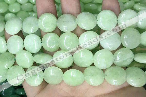 CCN5900 15 inches 15mm flat round candy jade beads Wholesale