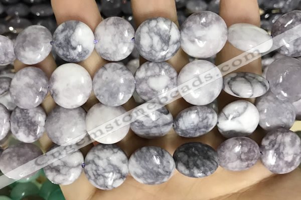 CCN5915 15 inches 15mm flat round candy jade beads Wholesale