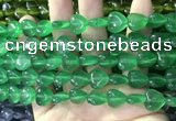 CCN5927 15 inches 12*12mm heart candy jade beads Wholesale