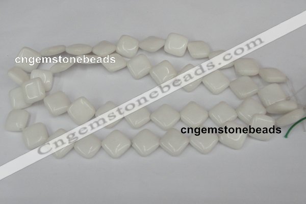 CCN595 15.5 inches 15*15mm diamond candy jade beads wholesale