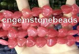 CCN5952 15 inches 14*14mm heart candy jade beads Wholesale