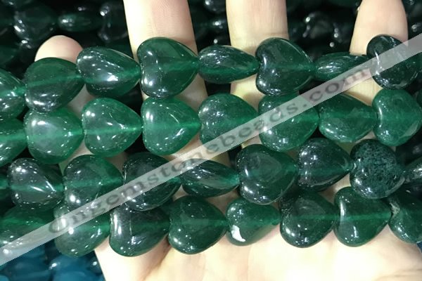 CCN5959 15 inches 14*14mm heart candy jade beads Wholesale