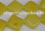 CCN596 15.5 inches 15*15mm diamond candy jade beads wholesale