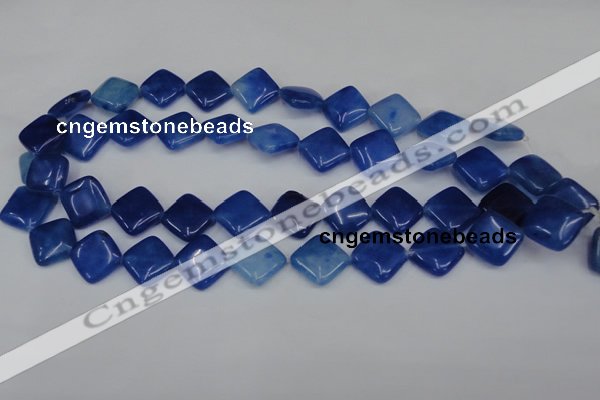 CCN601 15.5 inches 15*15mm diamond candy jade beads wholesale