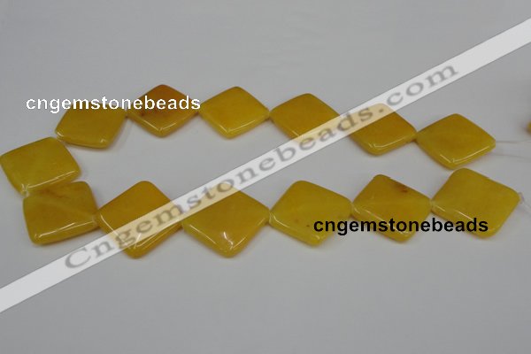 CCN605 15.5 inches 25*25mm diamond candy jade beads wholesale