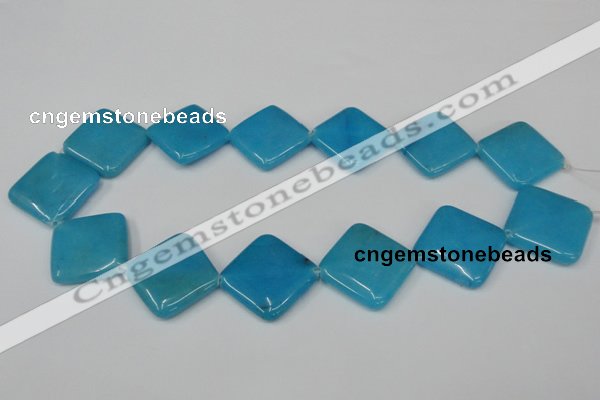 CCN607 15.5 inches 25*25mm diamond candy jade beads wholesale