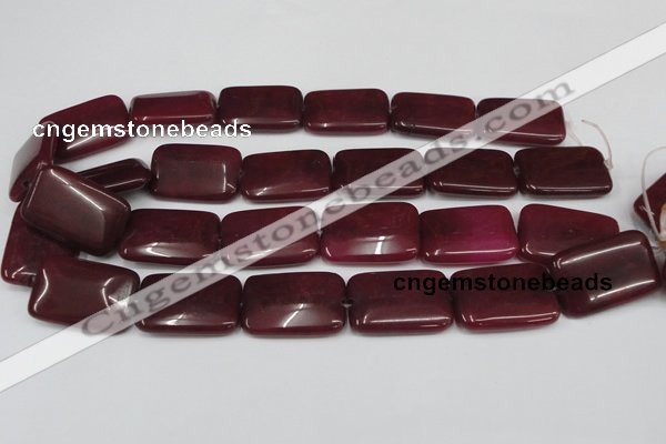 CCN613 15.5 inches 20*30mm rectangle candy jade beads wholesale
