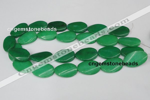 CCN619 15.5 inches 22*30mm twisted oval candy jade beads wholesale