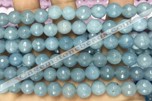 CCN6315 15.5 inches 8mm faceted round candy jade beads Wholesale