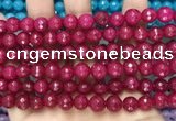 CCN6316 15.5 inches 8mm faceted round candy jade beads Wholesale