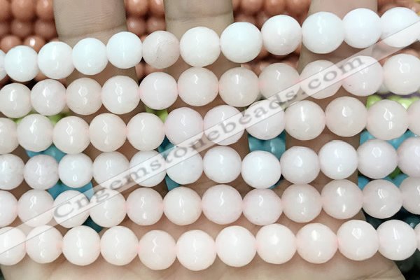 CCN6327 15.5 inches 8mm faceted round candy jade beads Wholesale