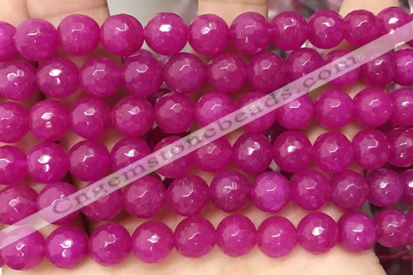 CCN6347 6mm, 8mm, 10mm, 12mm & 14mm faceted round candy jade beads