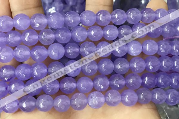 CCN6355 6mm, 8mm, 10mm, 12mm & 14mm faceted round candy jade beads