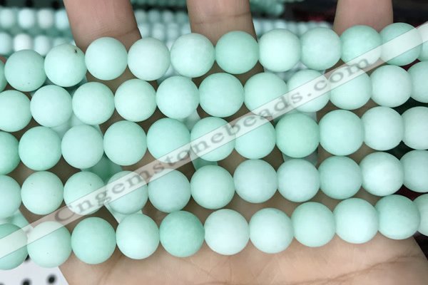 CCN6360 15.5 inches 6mm, 8mm, 10mm & 12mm round matte candy jade beads