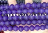 CCN6363 15.5 inches 6mm, 8mm, 10mm & 12mm round matte candy jade beads