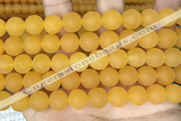 CCN6370 15.5 inches 6mm, 8mm, 10mm & 12mm round matte candy jade beads