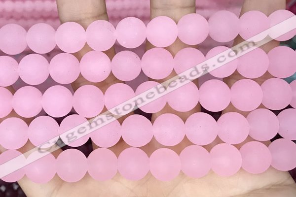 CCN6372 15.5 inches 6mm, 8mm, 10mm & 12mm round matte candy jade beads