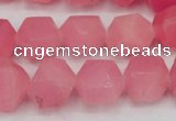 CCN661 15.5 inches 15*15mm faceted nuggets candy jade beads