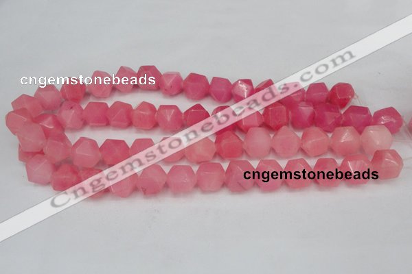 CCN661 15.5 inches 15*15mm faceted nuggets candy jade beads