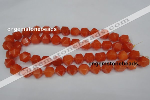 CCN662 15.5 inches 15*15mm faceted nuggets candy jade beads