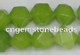 CCN666 15.5 inches 15*15mm faceted nuggets candy jade beads