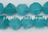 CCN668 15.5 inches 15*15mm faceted nuggets candy jade beads