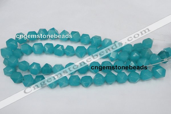 CCN668 15.5 inches 15*15mm faceted nuggets candy jade beads