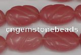 CCN681 15.5 inches 15*23mm carved oval candy jade beads wholesale