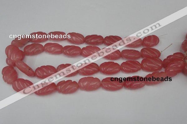 CCN681 15.5 inches 15*23mm carved oval candy jade beads wholesale