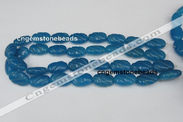 CCN684 15.5 inches 15*23mm carved oval candy jade beads wholesale