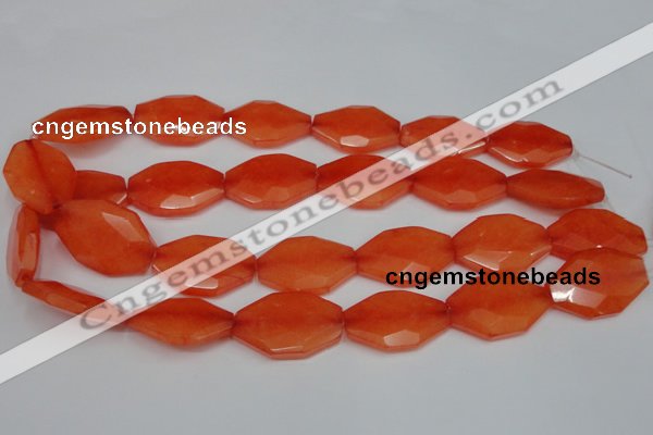 CCN690 15.5 inches 20*30mm faceted octagonal candy jade beads