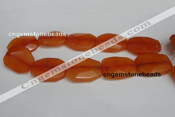 CCN695 15.5 inches 30*40mm faceted octagonal candy jade beads