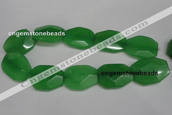 CCN697 15.5 inches 30*40mm faceted octagonal candy jade beads