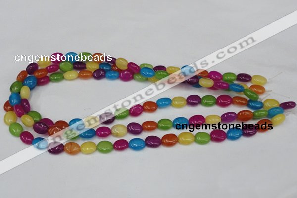 CCN724 15.5 inches 8*10mm oval candy jade beads wholesale