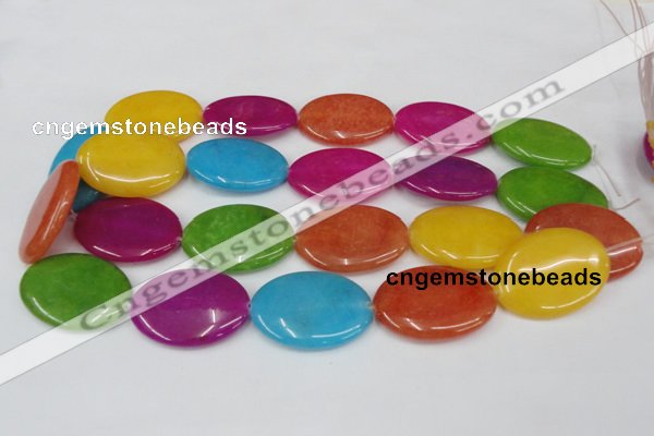 CCN726 15.5 inches 25*35mm oval candy jade beads wholesale