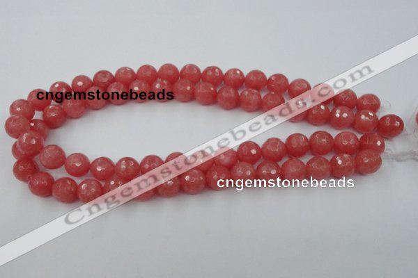 CCN770 15.5 inches 6mm faceted round candy jade beads wholesale