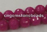 CCN771 15.5 inches 6mm faceted round candy jade beads wholesale