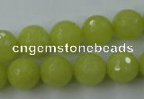 CCN777 15.5 inches 6mm faceted round candy jade beads wholesale