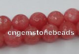 CCN787 15.5 inches 8mm faceted round candy jade beads wholesale