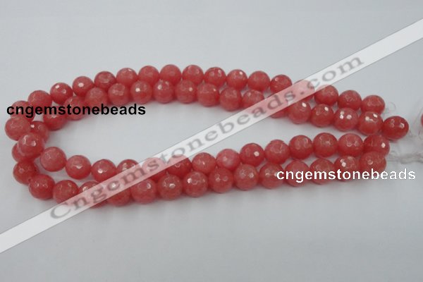 CCN804 15.5 inches 10mm faceted round candy jade beads wholesale