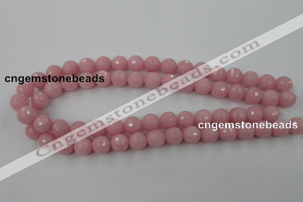 CCN820 15.5 inches 12mm faceted round candy jade beads wholesale